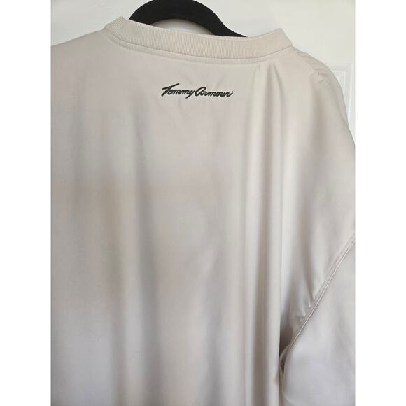 Tommy Armour Preppy Golf Windbreaker Lightweight Pullover Beige Sweatshirt - Picture 4 of 10